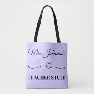 Tote Bag Merci Nom personnalisé Appréciation de l'enseignan