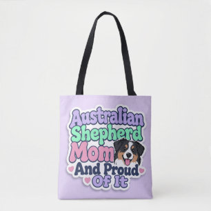 Tote Bag Mère de Berger Australien et fière Mignonne Drôle