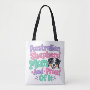 Tote Bag Mère de Berger Australien et fière Mignonne Drôle 