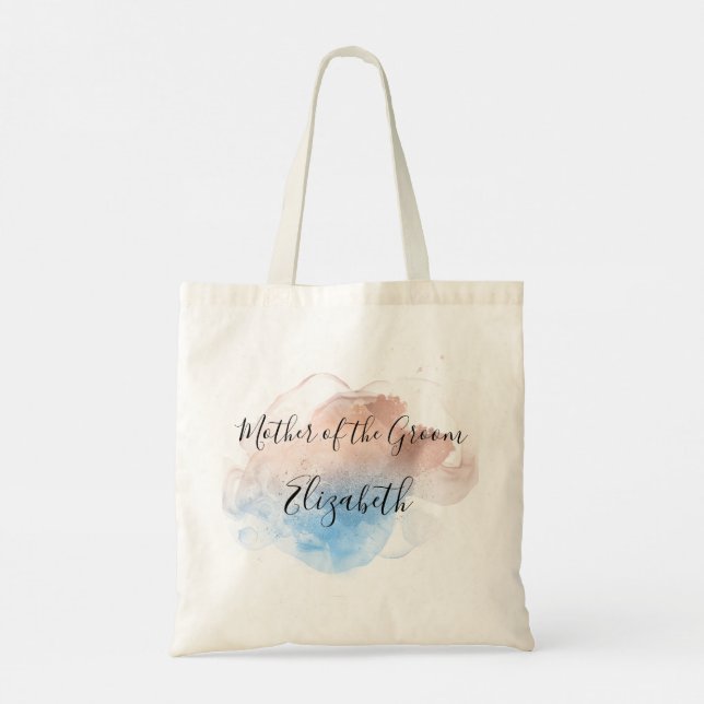 Tote Bag Mère de la chambre cadeau Pink Blue Grey Elegant (Dos)