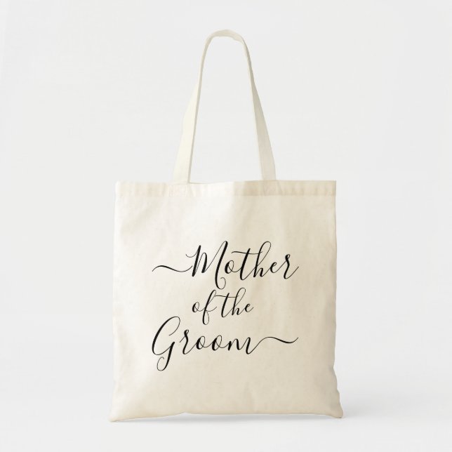 Tote Bag Mère de la Groom fête de mariage script moderne (Devant)