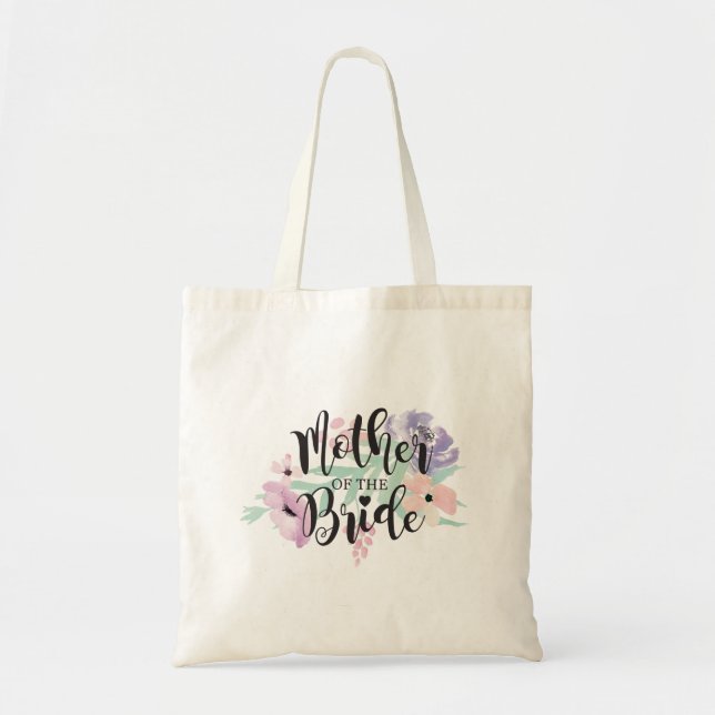 Tote Bag Mère de la jeune mariée épousant l'article floral (Devant)