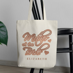 Tote Bag Mère de la mariée Elégant Gold Rose Coeur