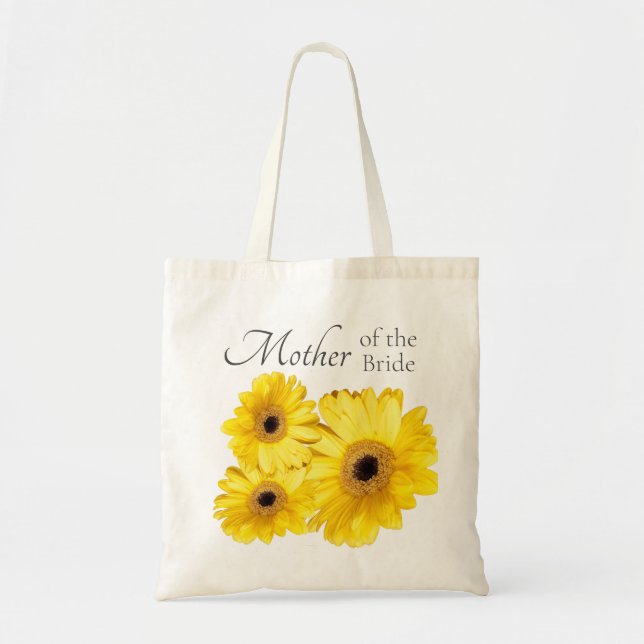 Tote Bag Mère De La Mariée Gerber Jaune Daisies (Devant)