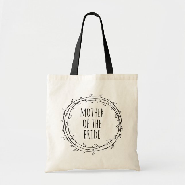 Tote Bag Mère de la mariée. Joli mariage botanique moderne (Devant)