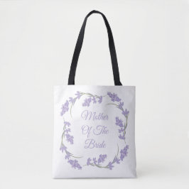 Tote Bag Mère de la mariée Lavender Floral Wreath