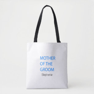 Tote Bag Mère Du Mariage Groom Cadeau Favor Blue Custom