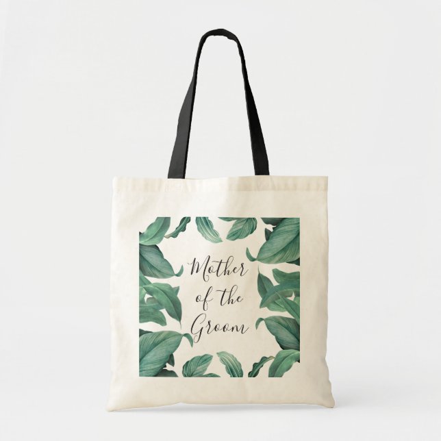 Tote Bag Mère du marié. mariage de verdure tropicale (Devant)
