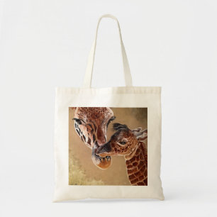 Tote Bag Mère et bébé girafe