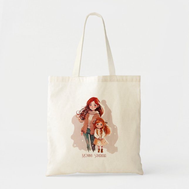 Tote Bag Mère et fille élégante personnalisée (Devant)