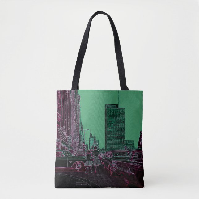 Tote Bag Mère fille Shopping Michigan Ave Chicago 1961 (Devant)
