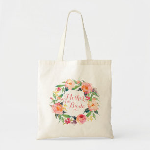 Tote Bag Mère florale de guirlande d'aquarelle chic de la