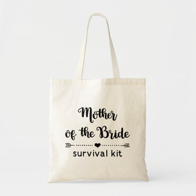 Tote Bag Mère mignonne de la trousse de survie de mariée (Devant)