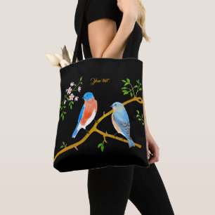 Tote Bag Merles Bleus Noirs