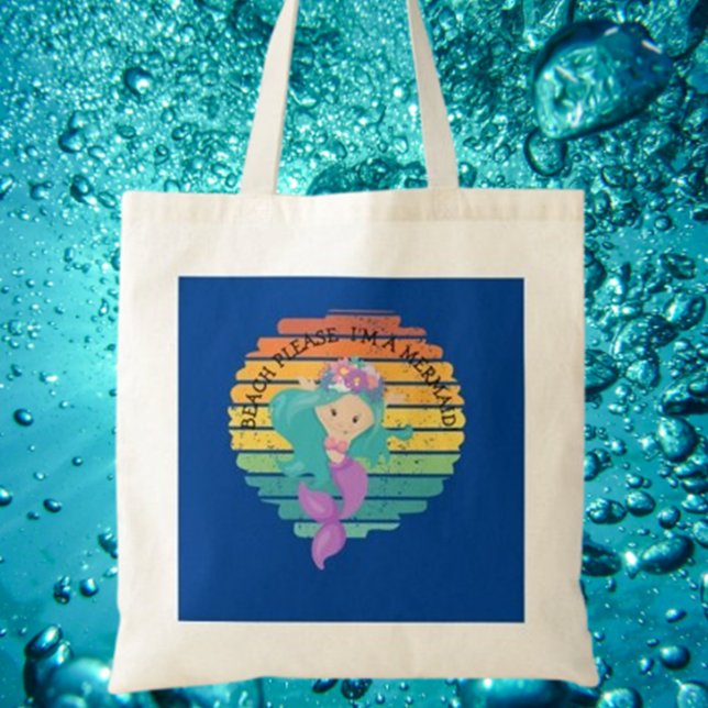 Tote Bag Mermaid Cute (Celebrate birthdays with a personalized mermaid tote bag—unique, thoughtful, and perfect for making )