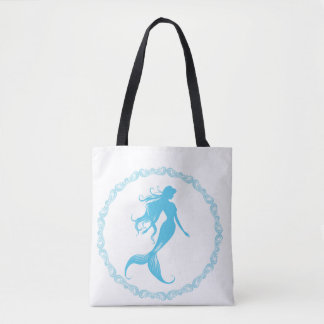 Tote Bag Mermaid Silhouette