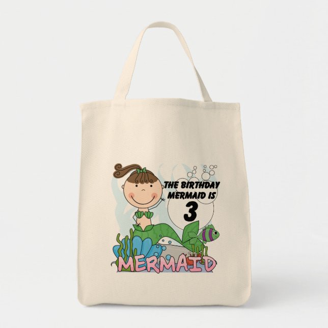 Tote Bag Mermaid T-shirts et cadeaux pour le 3ème anniversa (Devant)