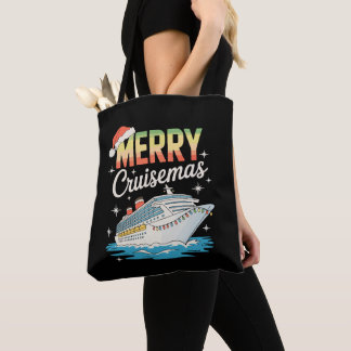 Tote Bag Merry Cruisemas Cruise Ship Xmas Family Christmas