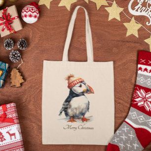 Tote Bag Merry Puffin, personnalisé