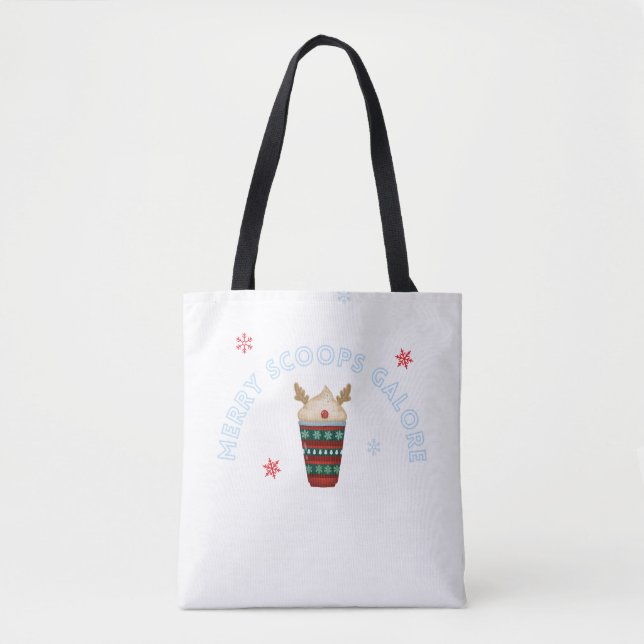 Tote Bag Merry Scoops Galore Crème de Noël (Devant)