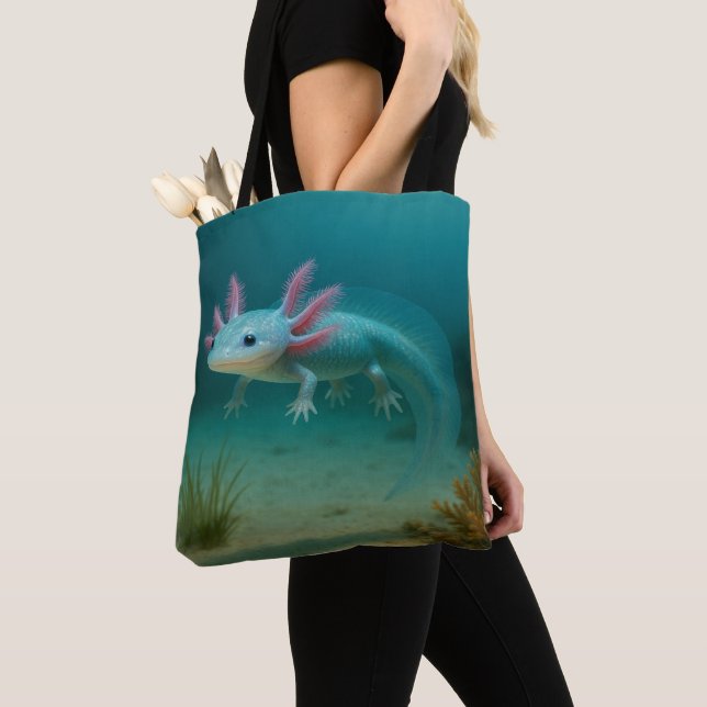 Tote Bag Merveille sous-marine : l'Axolotl (De près)