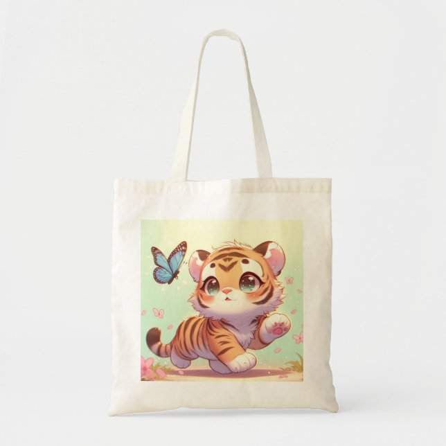 Tote Bag Merveilleuse dans les yeux d'un chaton (Devant)