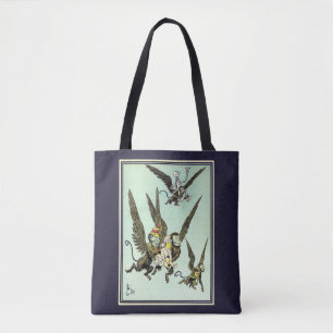 Tote Bag Merveilleux Magicien d'Oz, Singes Volants avec Dor