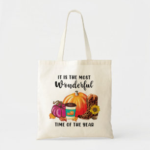Tote Bag Merveilleux Moment De L'Année Citation Citrouille