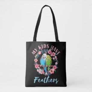 Tote Bag Mes Enfants Ont Des Plumes Budgie Parrot Maman