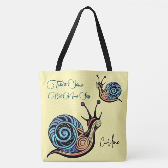 Tote Bag Message d'encouragement émotionnel Couleurs fluide (Devant)
