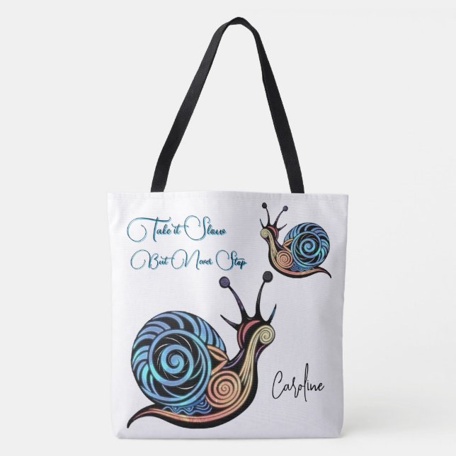 Tote Bag Message d'encouragement émotionnel Couleurs fluide (Devant)