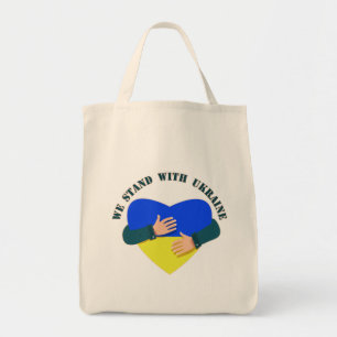 Tote Bag Message inspirant Nous sommes avec l'Ukraine