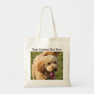 Tote Bag Message personnalisé Chien Goldendoodle