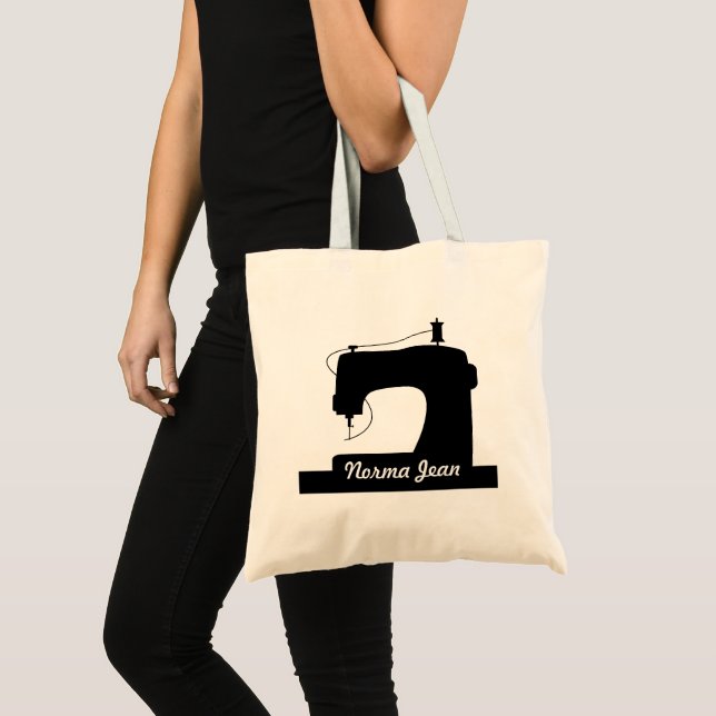 Tote Bag Métiers de machine à coudre - votre nom (Devant (produit))