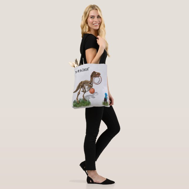 Tote Bag "Mets-moi dans l'entraîneur" Dinosaur Art amusant (Sur le modèle)