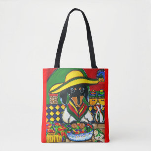 TOTE BAG MEXICO CUISINIER DACHSHUND 