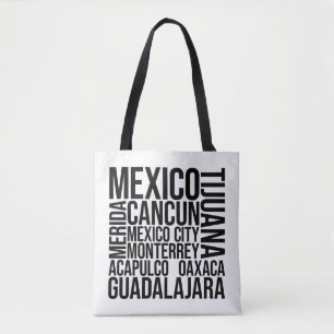 Tote Bag Mexique Villes Monde Art - Cancun Voyage