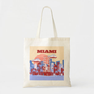 Tote Bag Miami Beach, Miami Travel Art, Retro