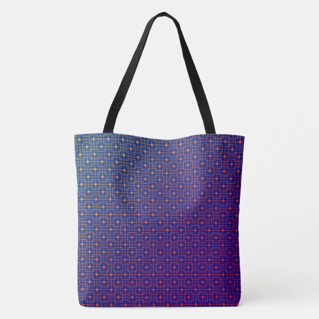 Tote Bag Miami Multicolored Motif chinois chaud bleu chaud (Dos)