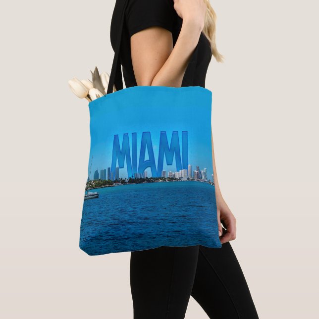 Tote Bag Miami Skyline (De près)