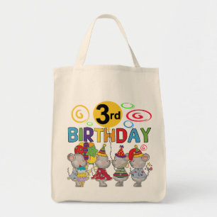 Tote Bag Mice 3e anniversaire T-shirts et cadeaux