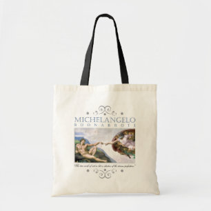 Tote Bag Michelangelo Création de la peinture de l'homme av