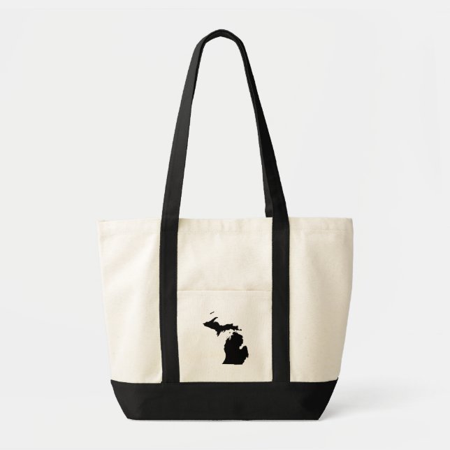 Tote Bag Michigan en noir et blanc (Devant)