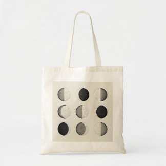 Tote Bag Mid-Century Modern Moon Phases Poster | Bauhaus 