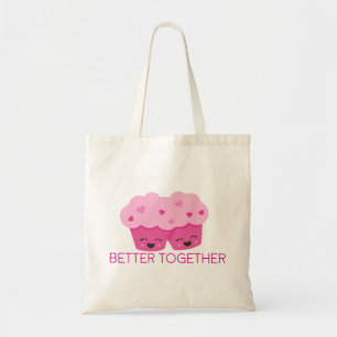 Tote Bag Mieux Ensemble Deux Cupcakes Pink Valentine's