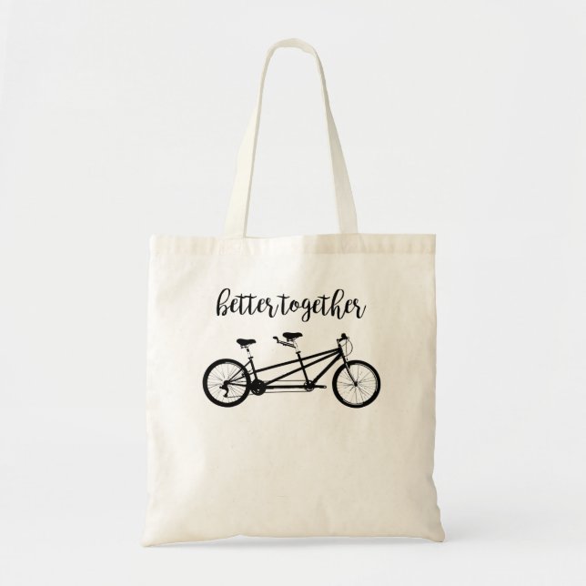 Tote Bag Mieux Ensemble Tandem Cyclisme (Devant)
