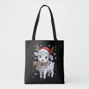 Tote Bag Mignon agneau Noël drôle amateur d'animaux agricul