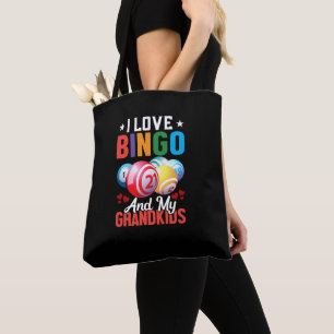 Tote Bag mignon amour Bingo Grandkids jeu mot art
