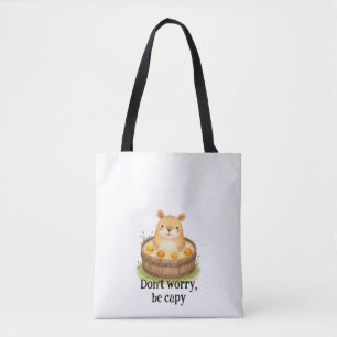 Tote Bag Mignon Capybara à l'aquarelle dans un bain à remou