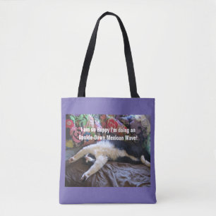 Tote Bag Mignon Chat Smoking Tuxedo Mexicain Vague chats